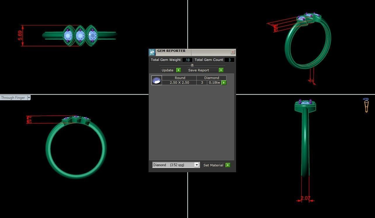 Solitaire Ring Version 1 SR18 3D model_5