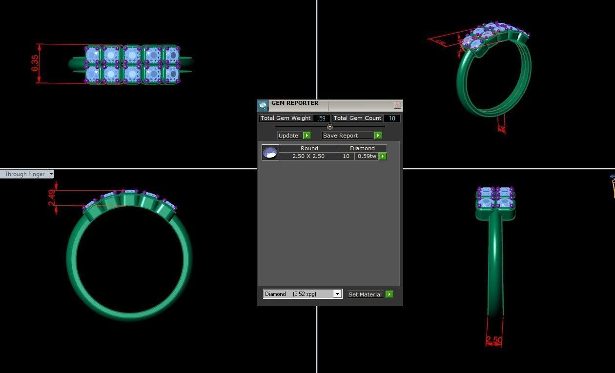 Solitaire Ring Version 1 SR10 3D model_5