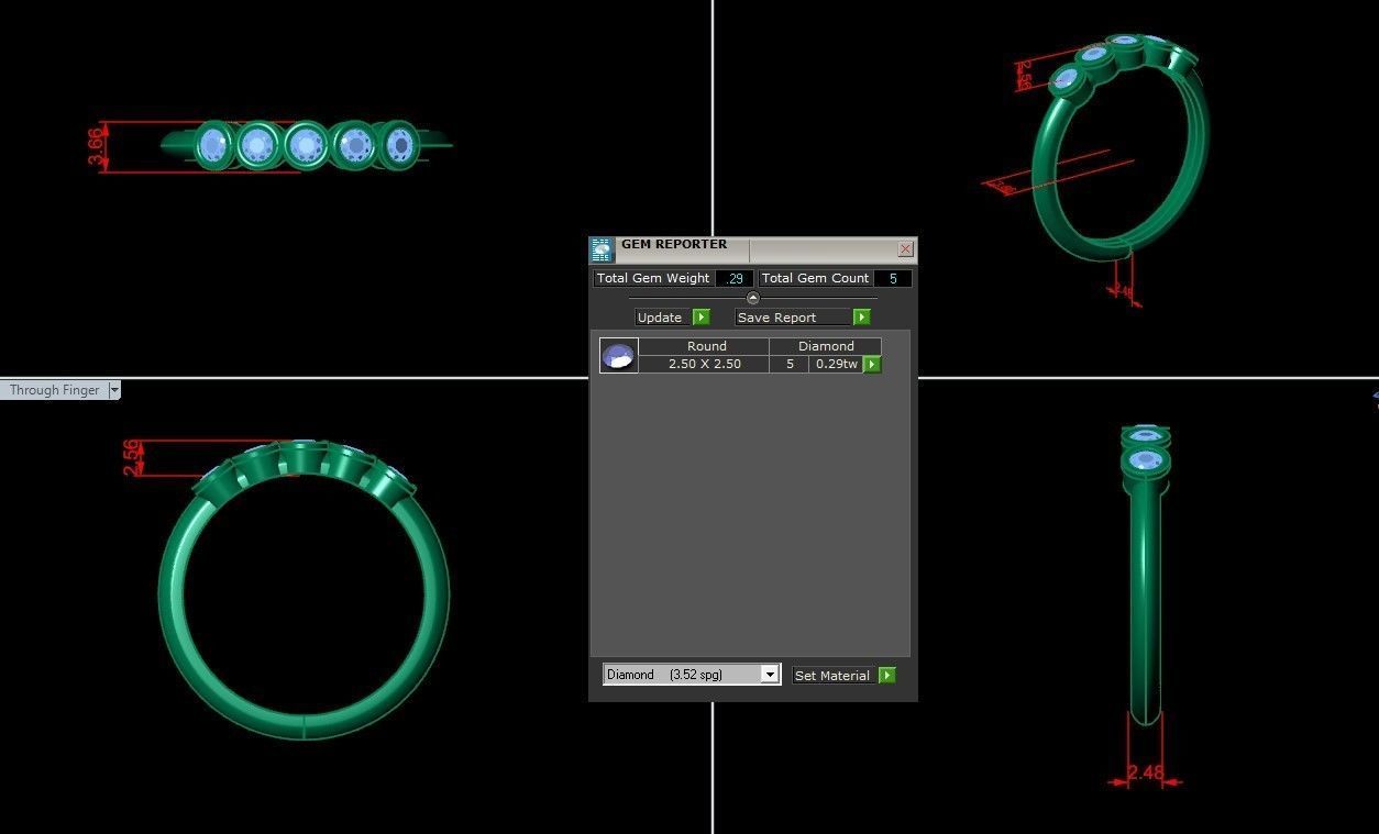 Solitaire Ring SR1 Version 1 3D model_5