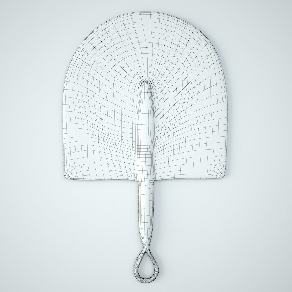 African Handwoven Fan 19 3D model_2