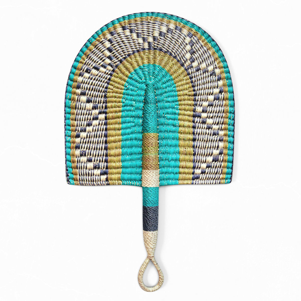 African Handwoven Fan 19 3D model_1