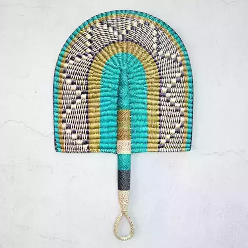 African Handwoven Fan 19