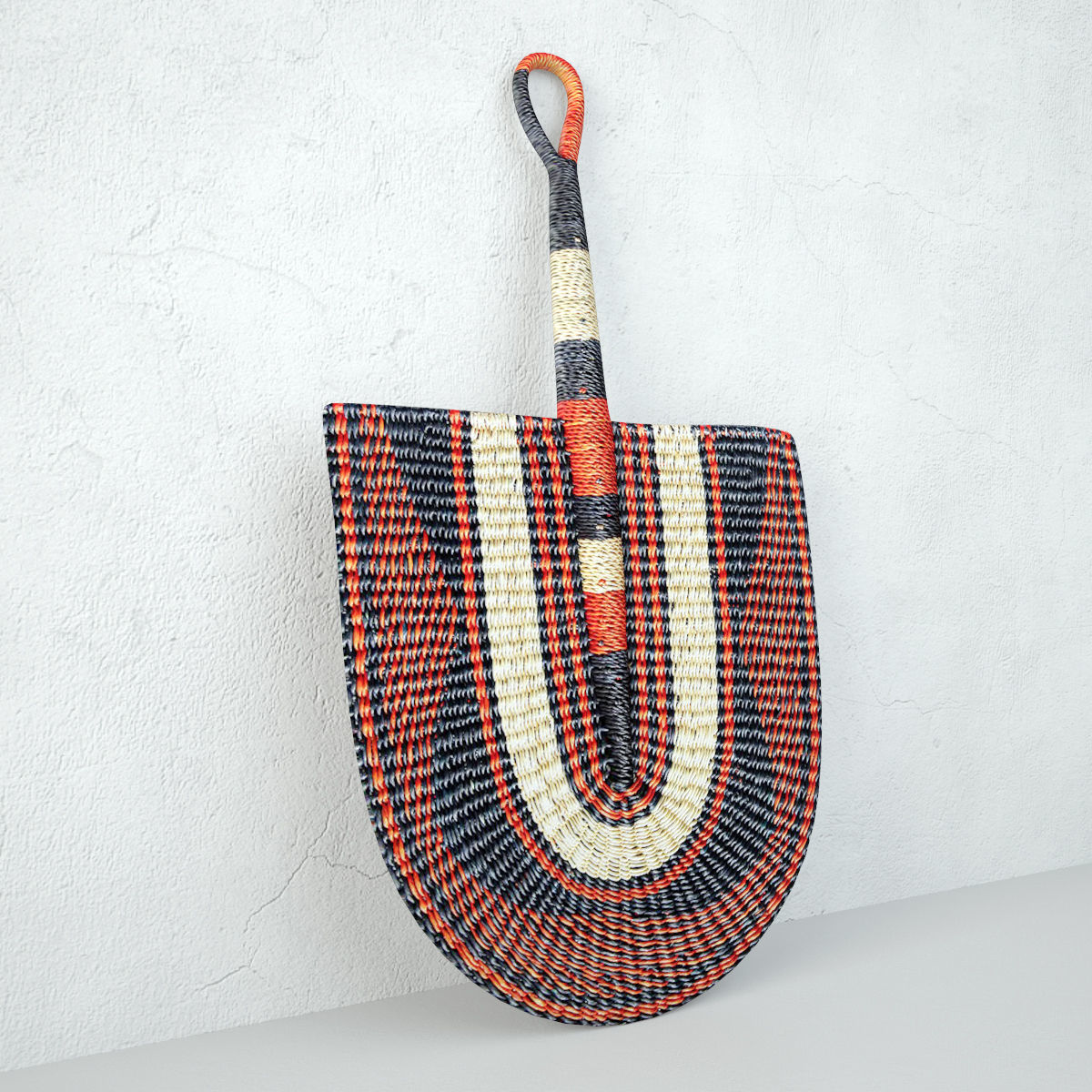 African Handwoven Fan 21 3D model_3