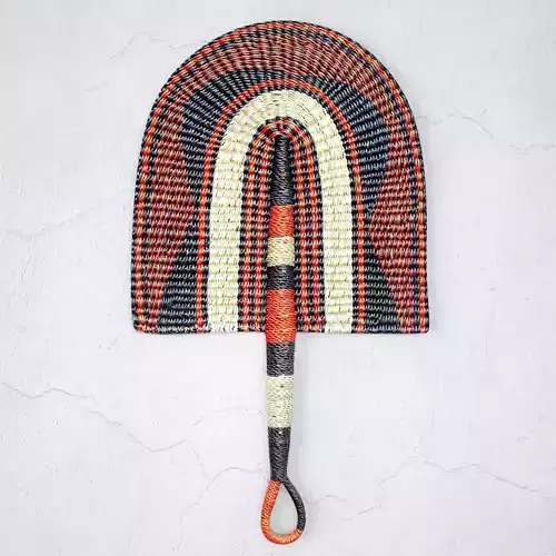African Handwoven Fan 21