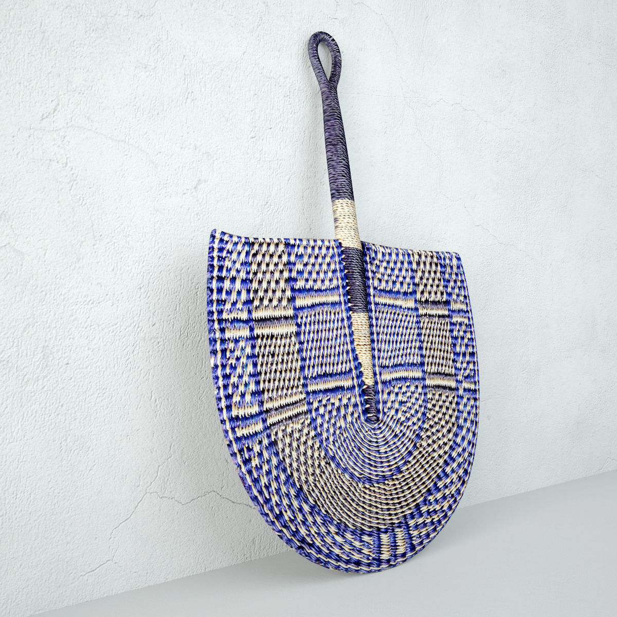 African Handwoven Fan 22 3D model_3