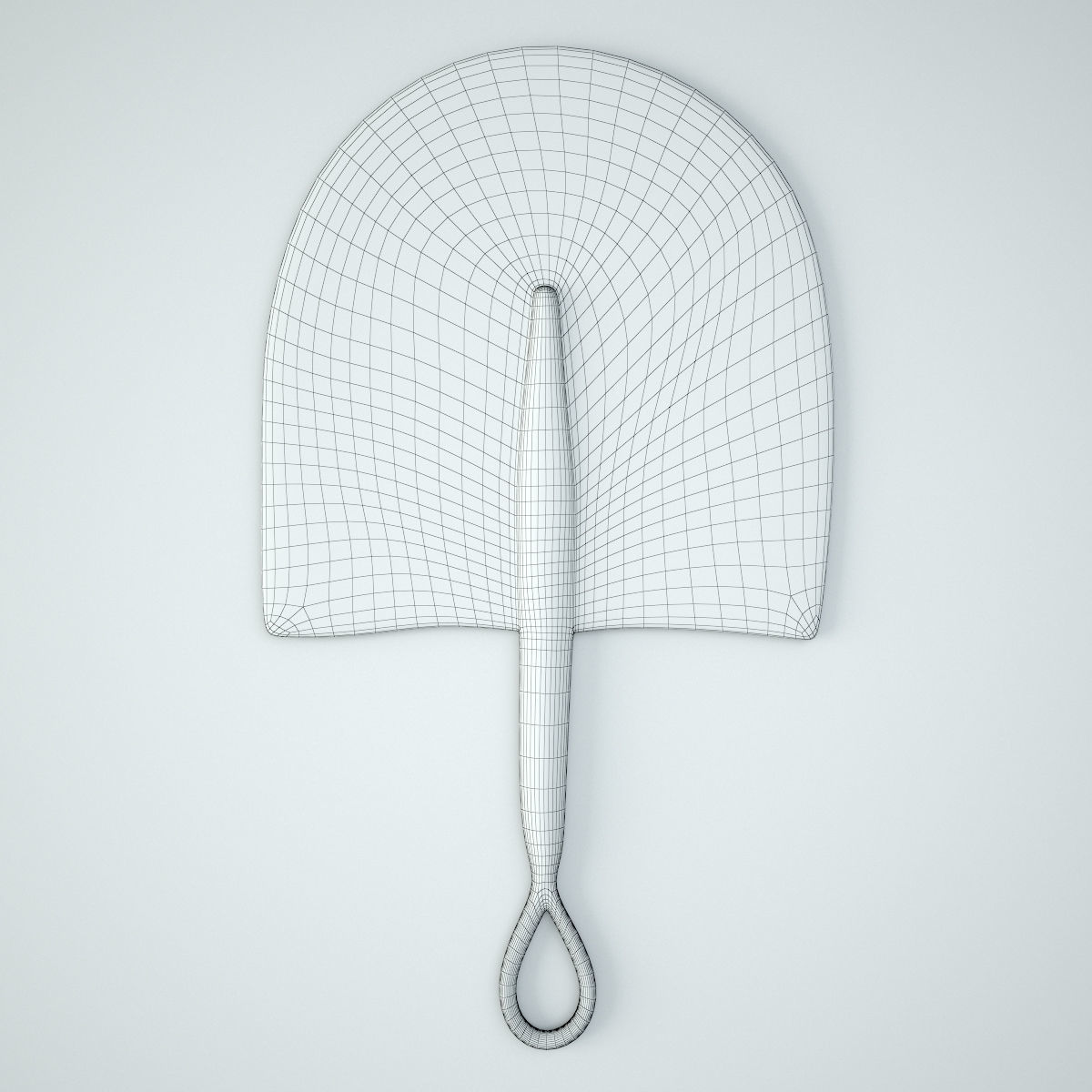 African Handwoven Fan 23 3D model_2