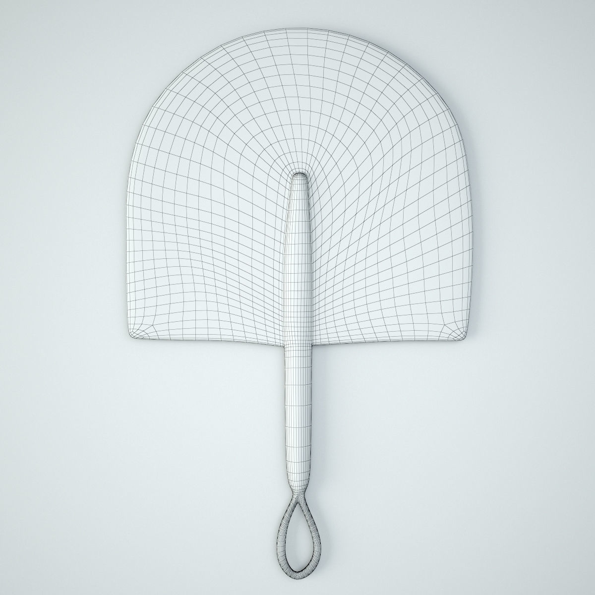 African Handwoven Fan 24 3D model_2