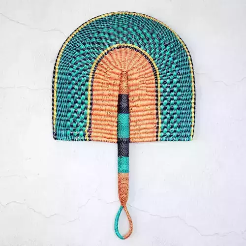 African Handwoven Fan 24