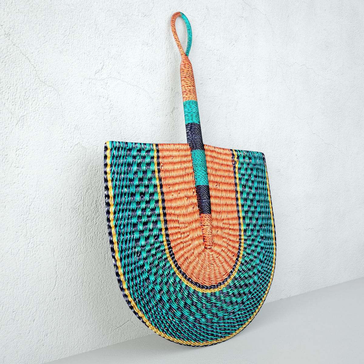 African Handwoven Fan 24 3D model_3