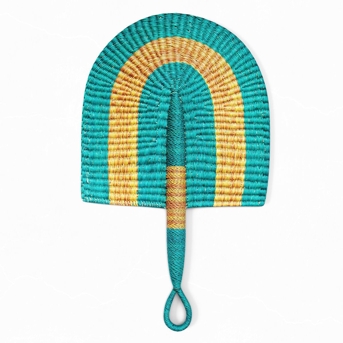 African Handwoven Fan 26 3D model_1
