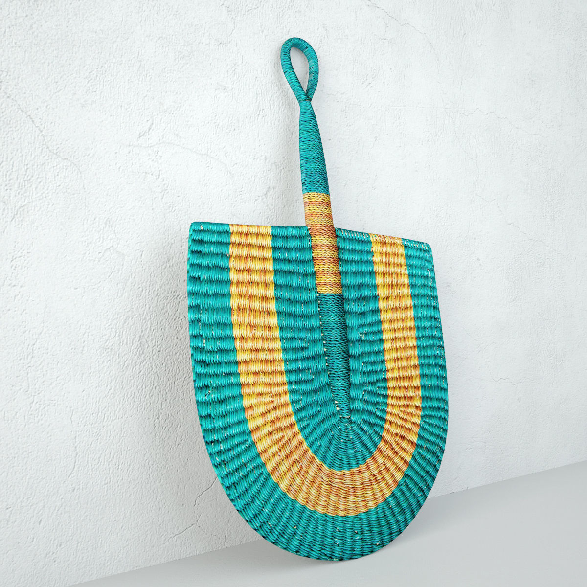 African Handwoven Fan 26 3D model_3