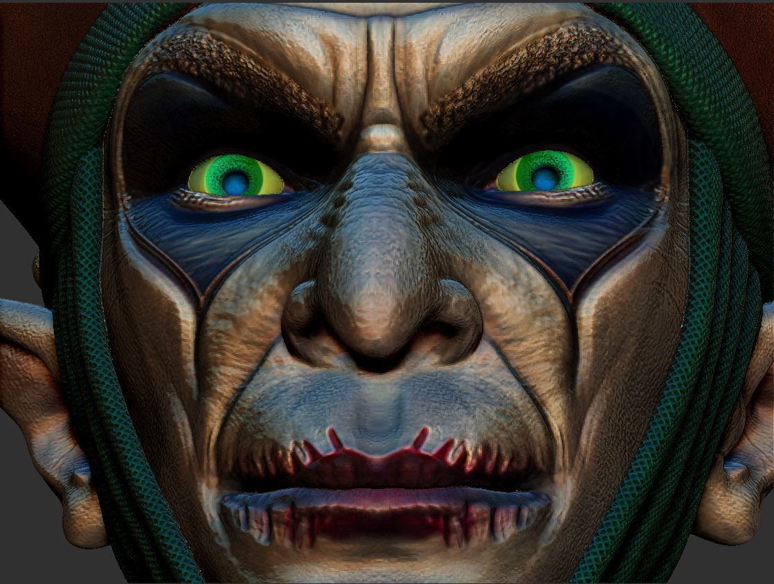 Vampire head 3D print model_10