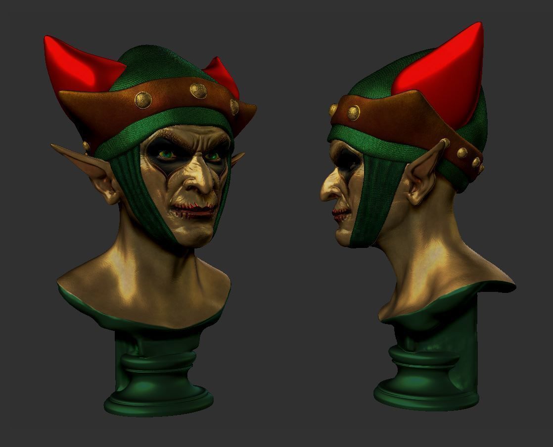 Vampire head 3D print model_21