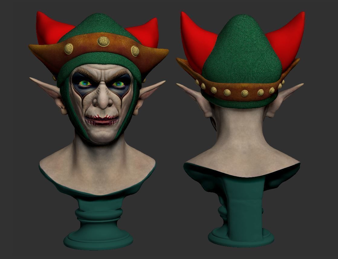 Vampire head 3D print model_2