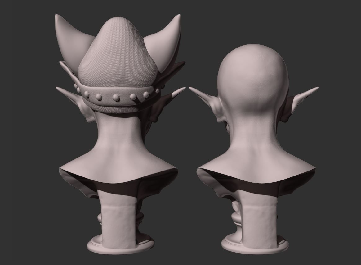 Vampire head 3D print model_14