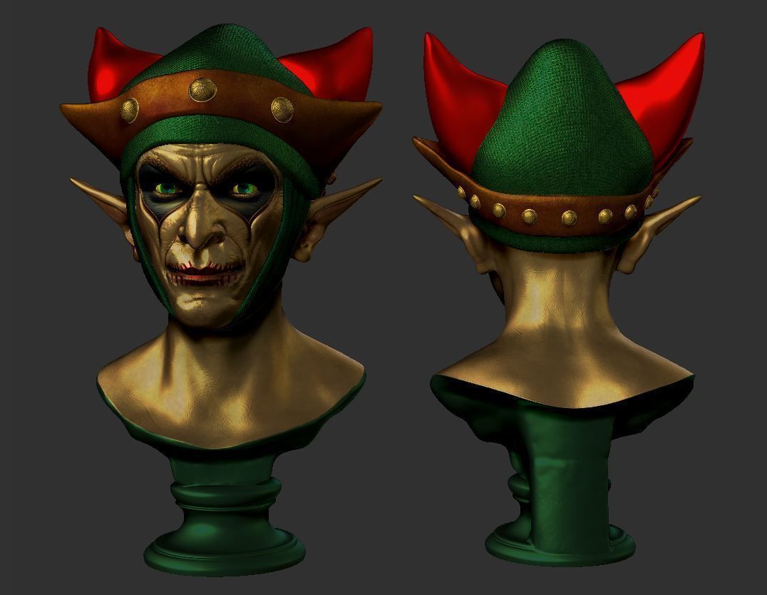 Vampire head 3D print model_20