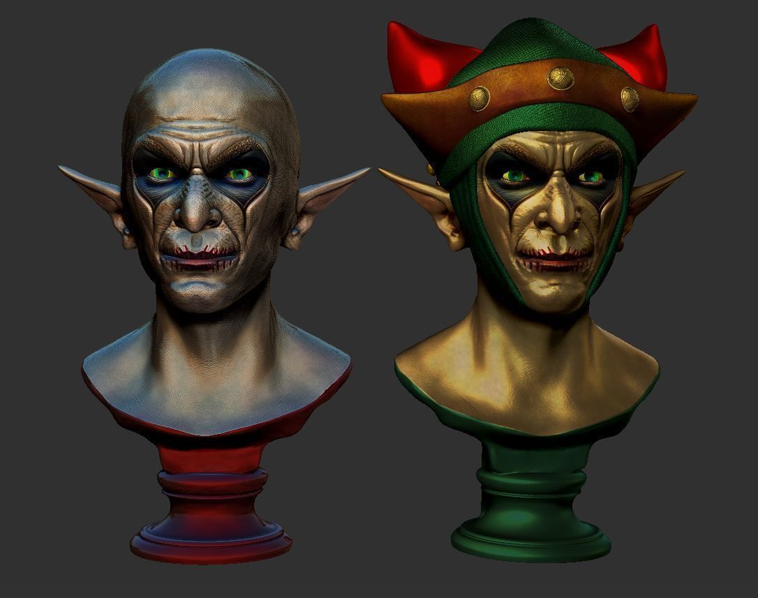 Vampire head 3D print model_17