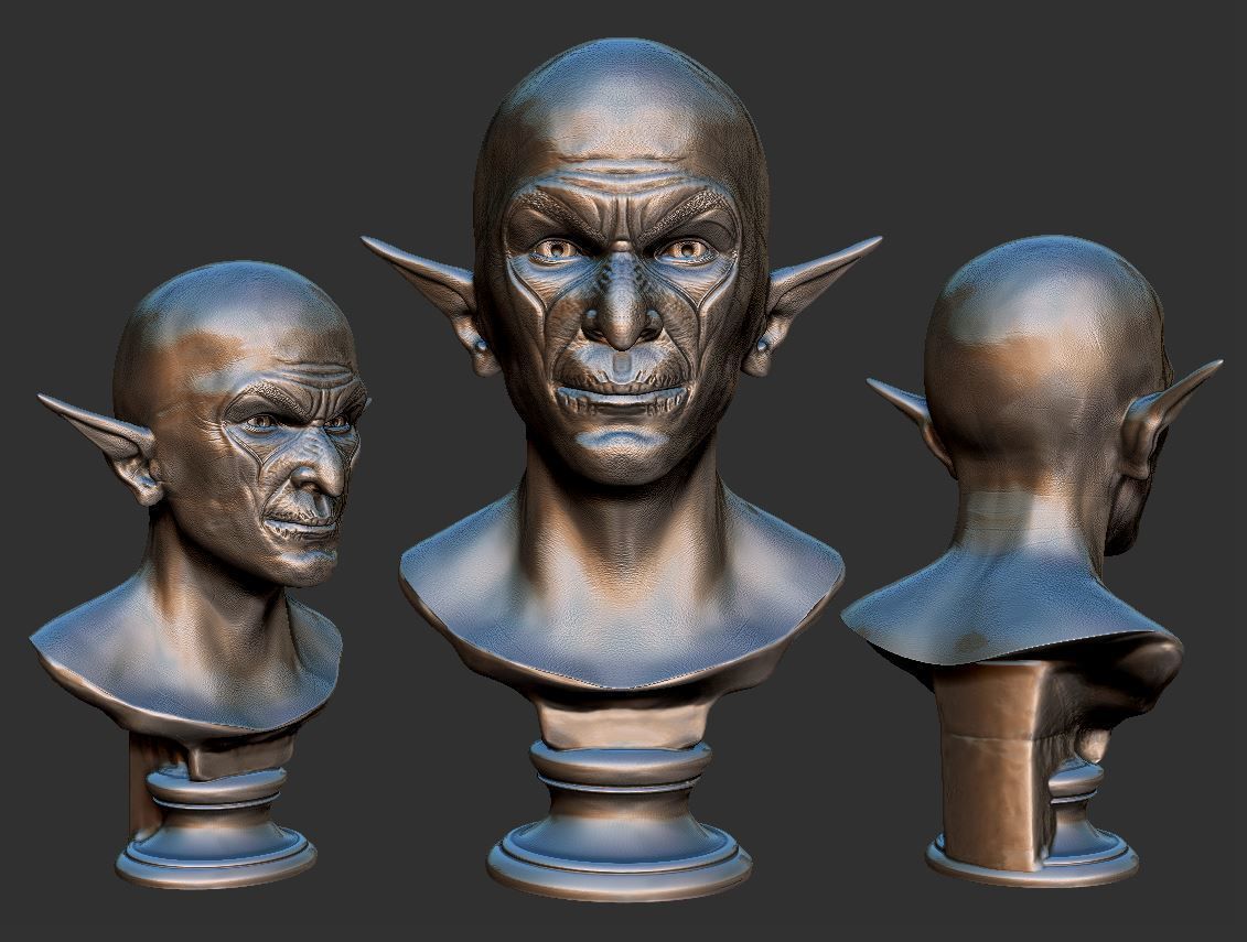 Vampire head 3D print model_13