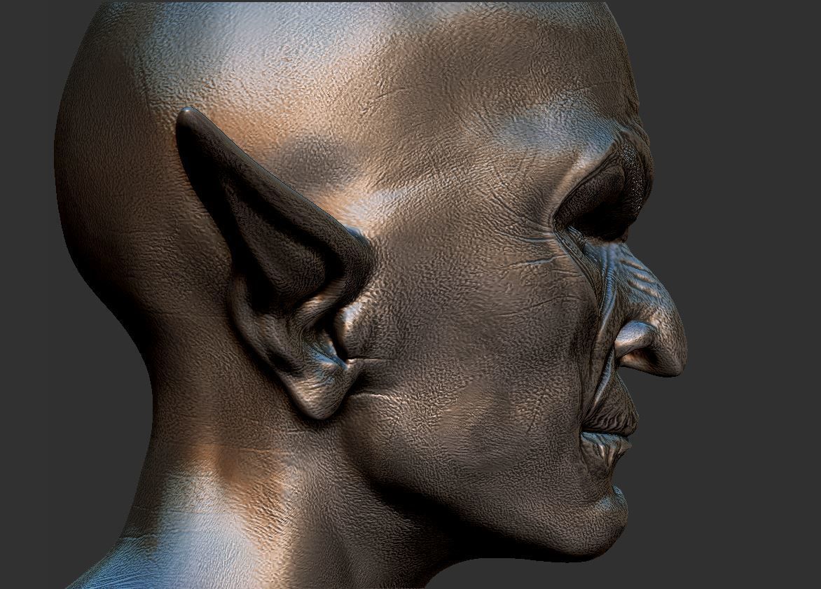 Vampire head 3D print model_18
