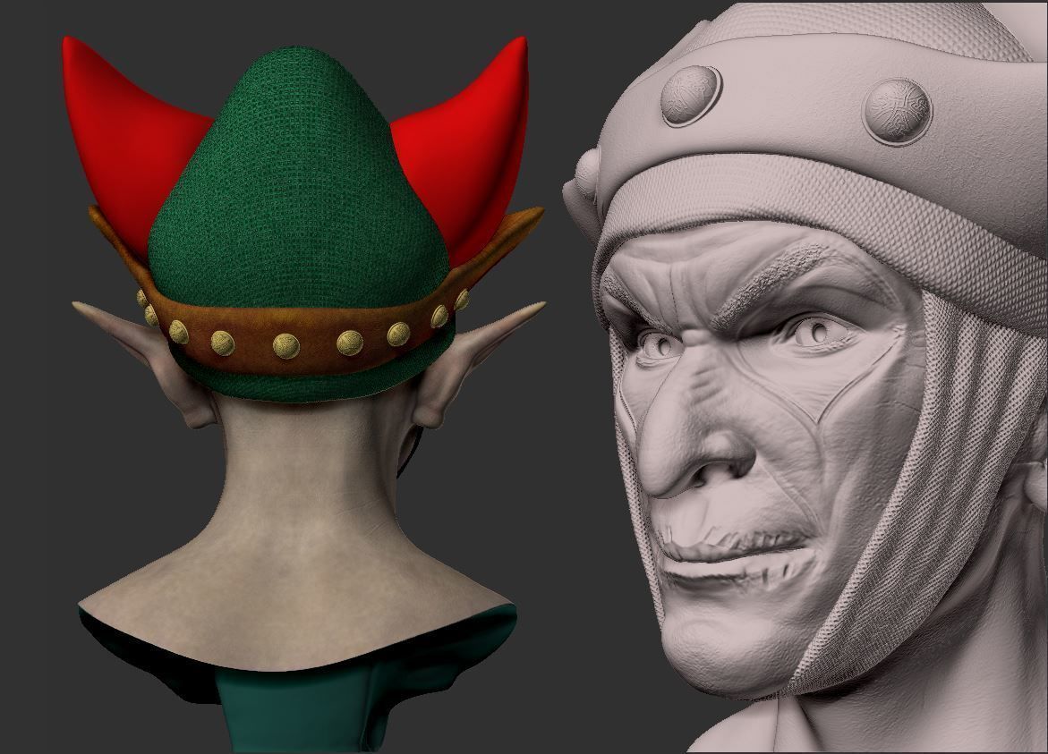 Vampire head 3D print model_5