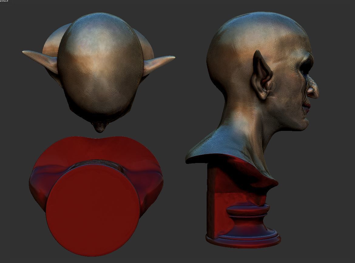 Vampire head 3D print model_22