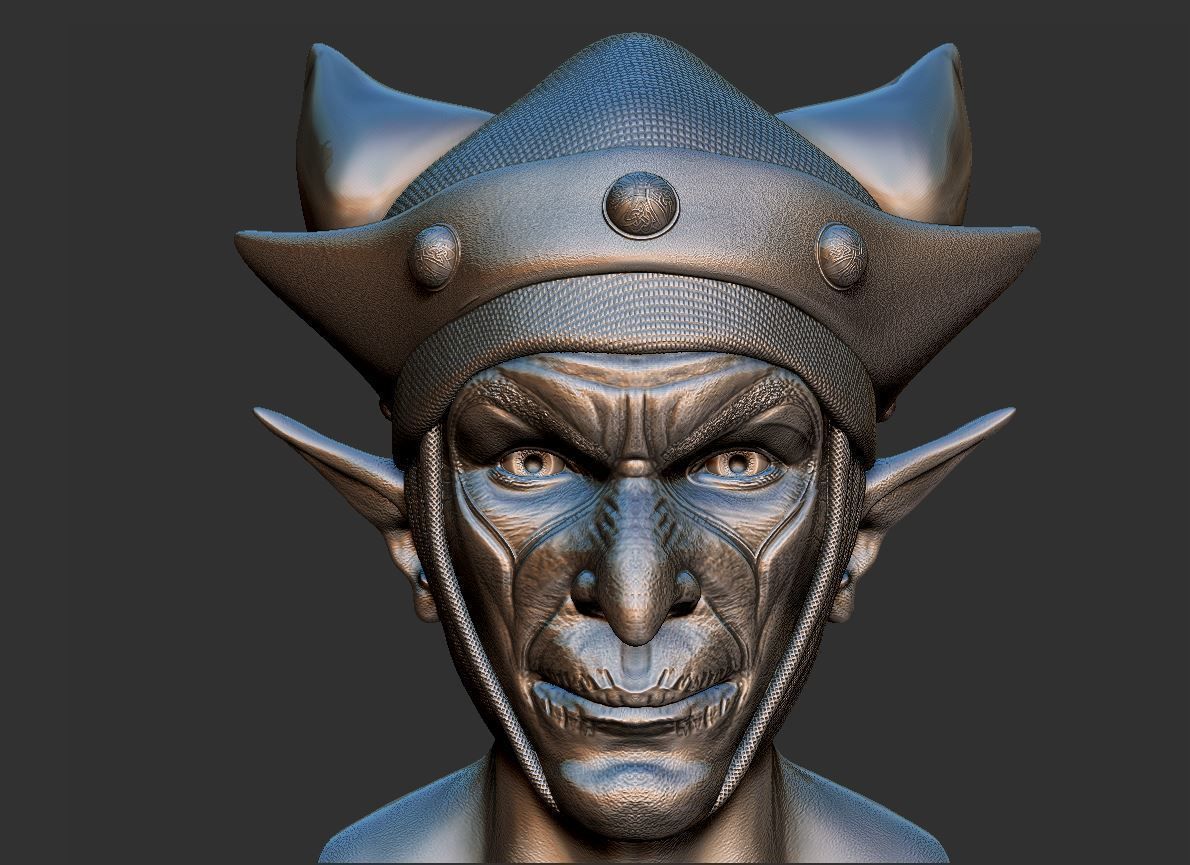 Vampire head 3D print model_9