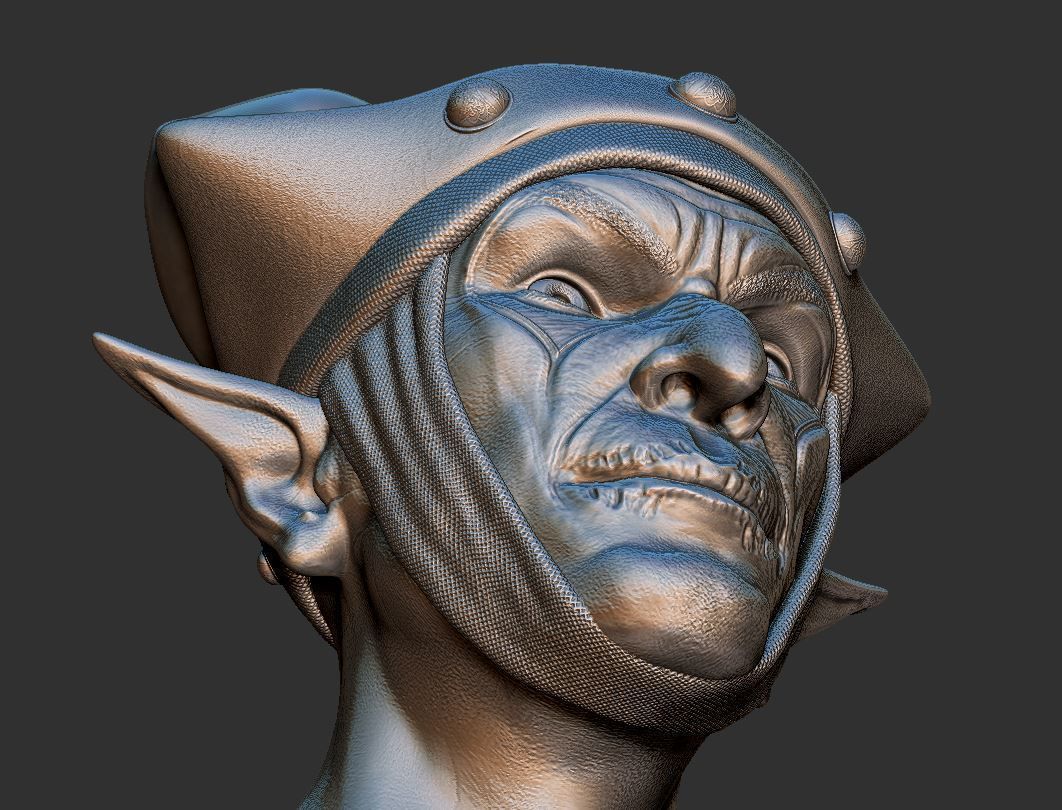 Vampire head 3D print model_8