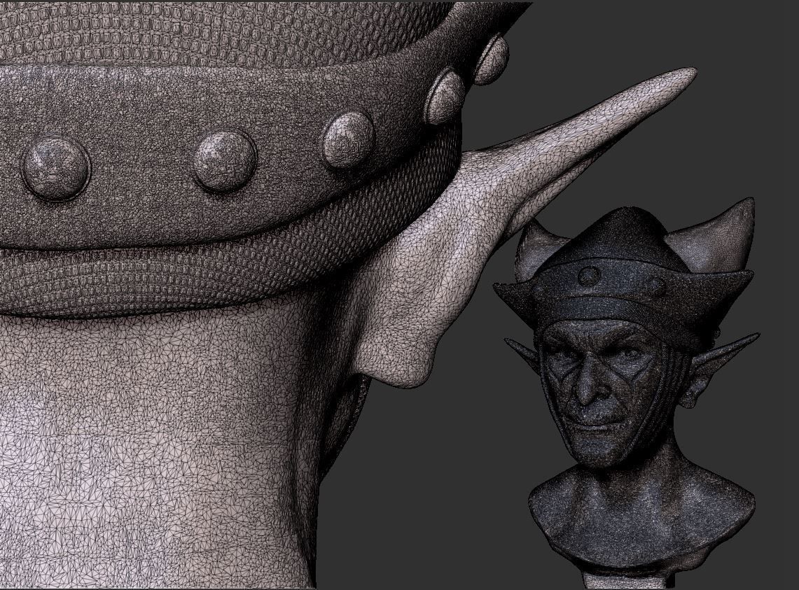 Vampire head 3D print model_26