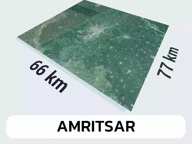 Amritsar India City Landscape 3D Model 3D model