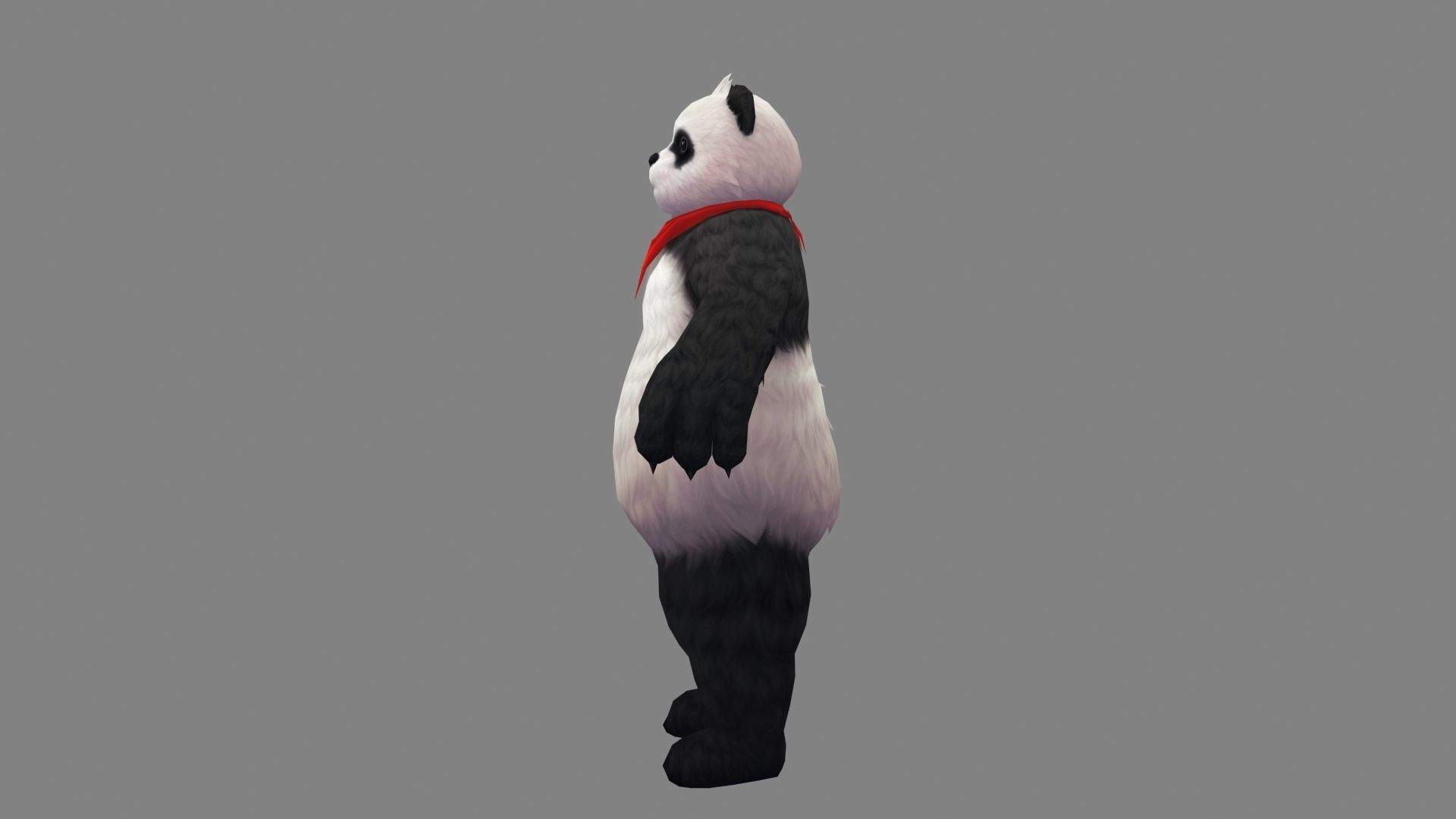 Cartoon Panda Character Low-poly 3D model_2