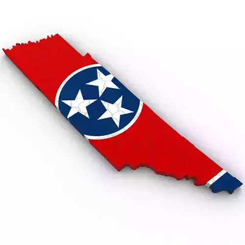Tennessee Political Map 3D model