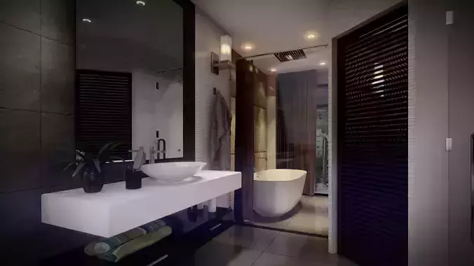 Modern Bathroom and Washroom archviz