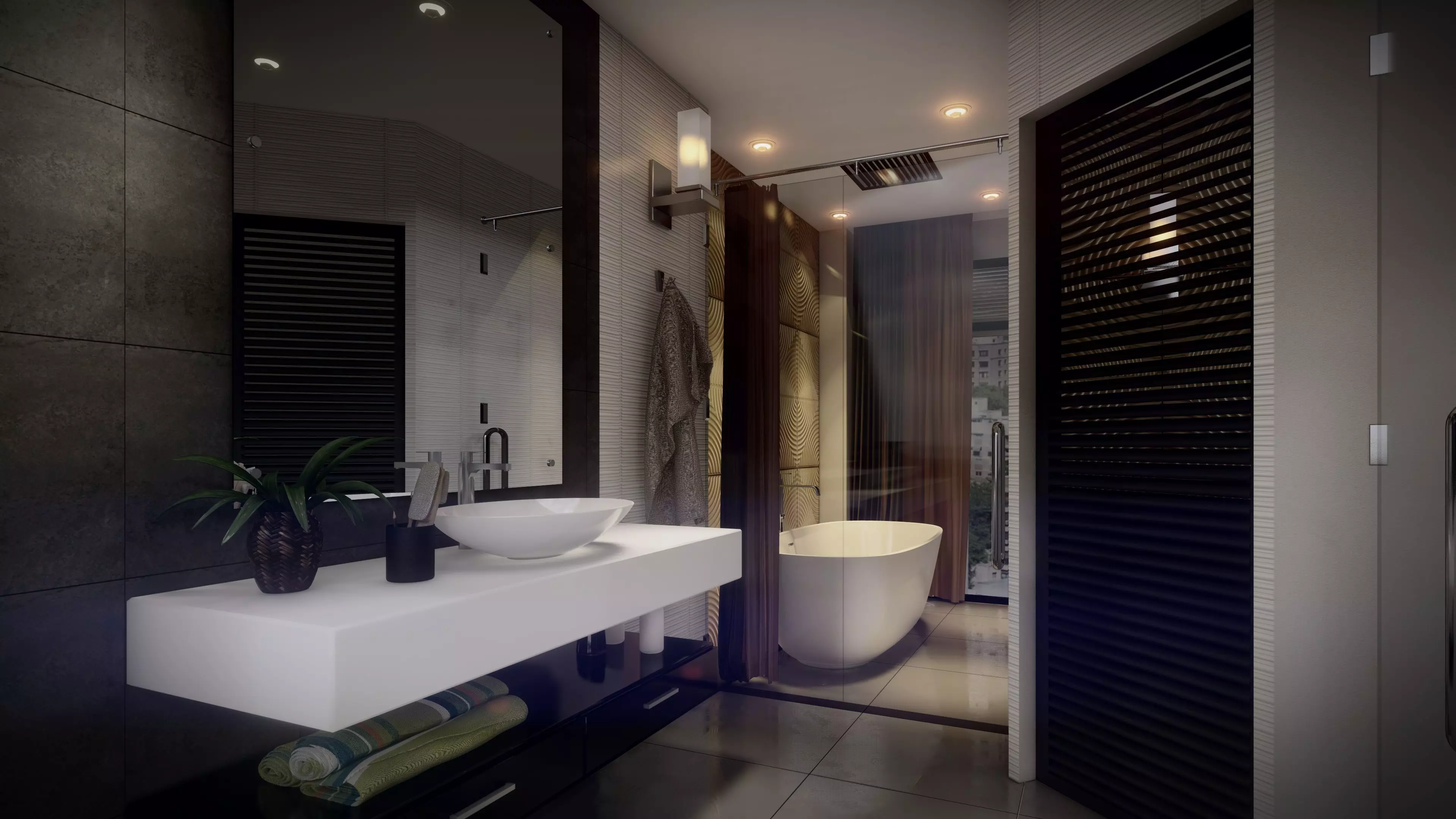 Modern Bathroom and Washroom archviz 3D model