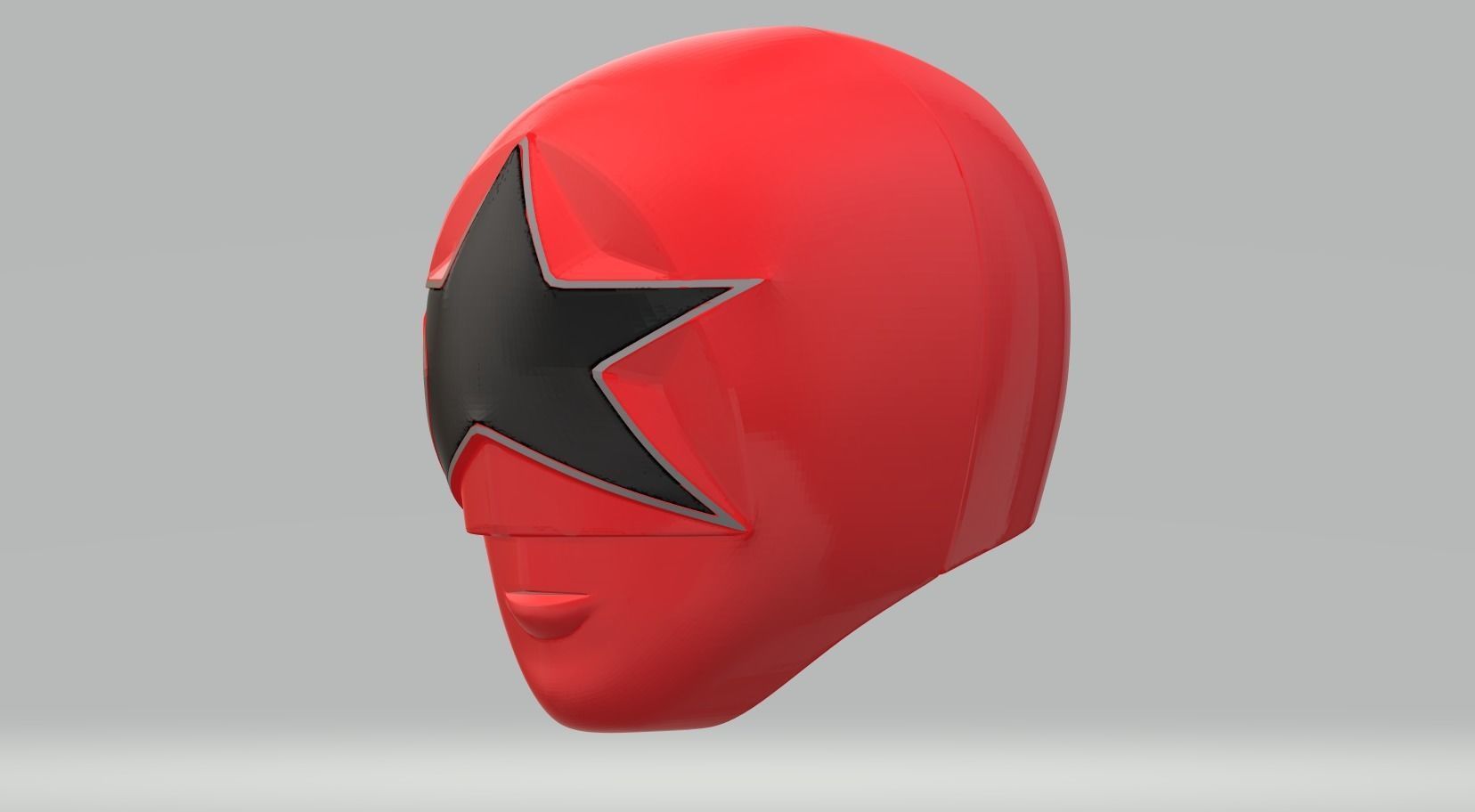 Power Rangers Zeo Red Ranger helmet 3D print model_2