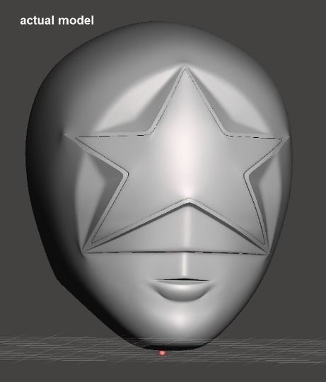 Power Rangers Zeo Red Ranger helmet 3D print model_6