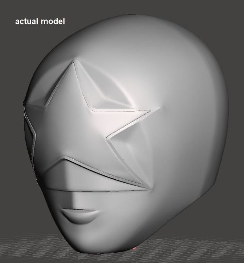 Power Rangers Zeo Red Ranger helmet 3D print model_5