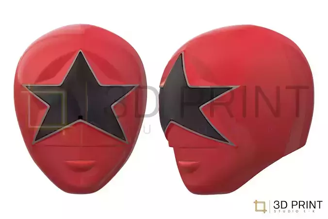 Power Rangers Zeo Red Ranger helmet 3D print model
