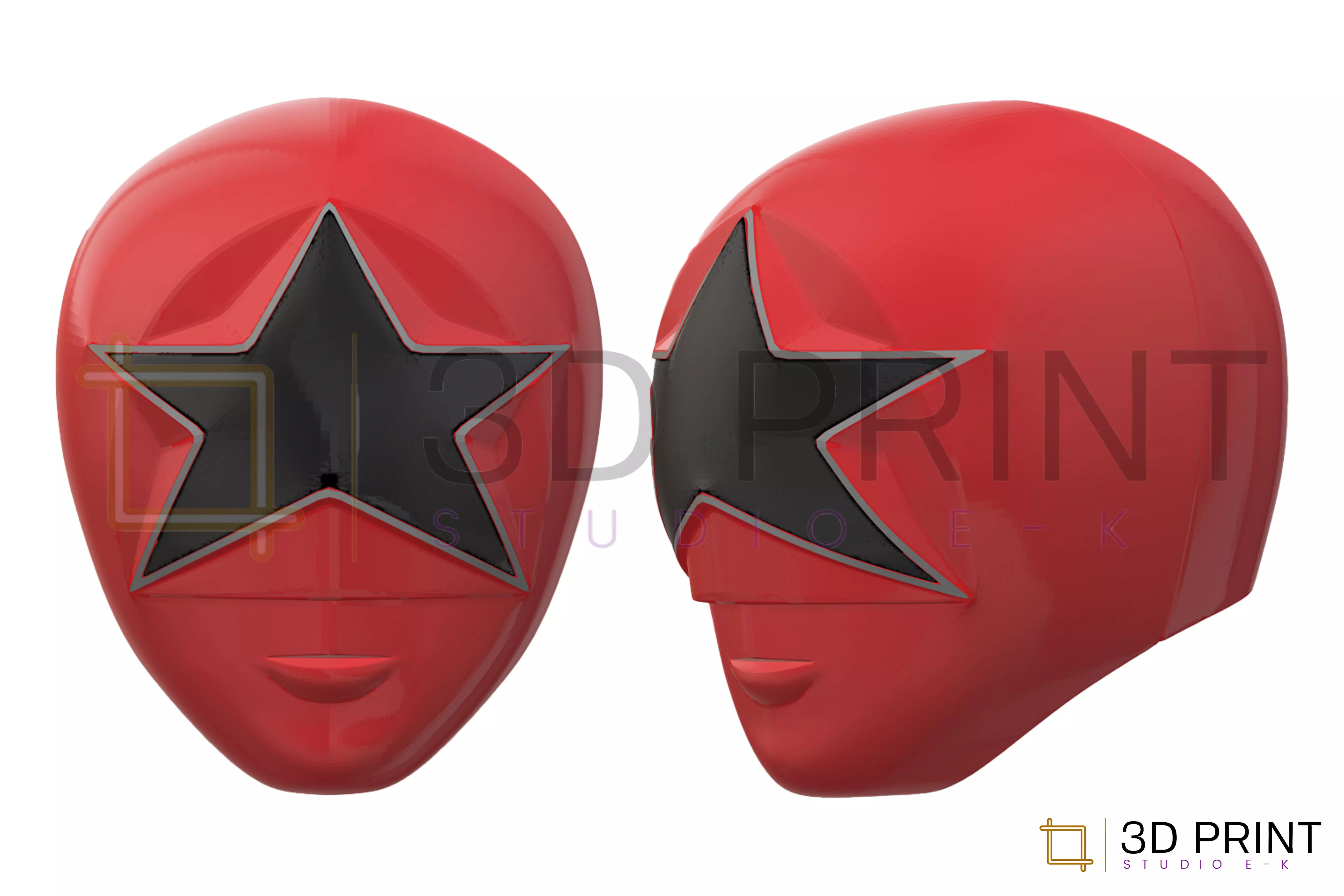 Power Rangers Zeo Red Ranger helmet 3D print model_0
