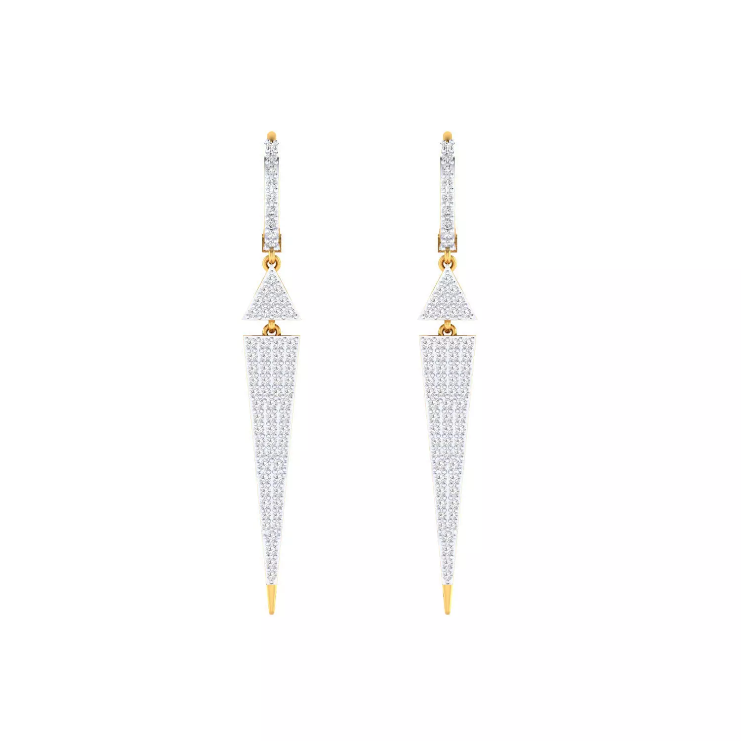 Women Long Drop Earrings STL JCD OBJ FBX Renders Details 3D print model_0