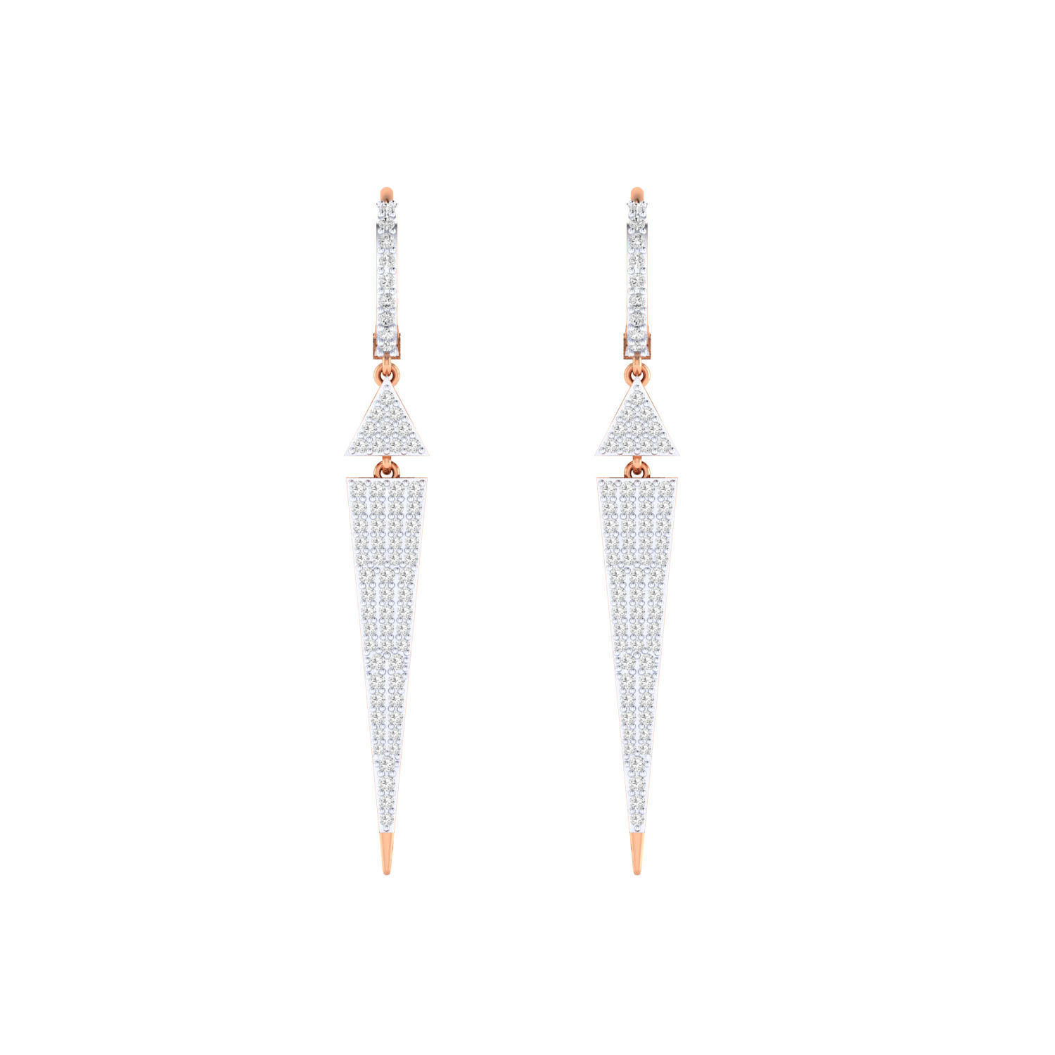 Women Long Drop Earrings STL JCD OBJ FBX Renders Details 3D print model_5