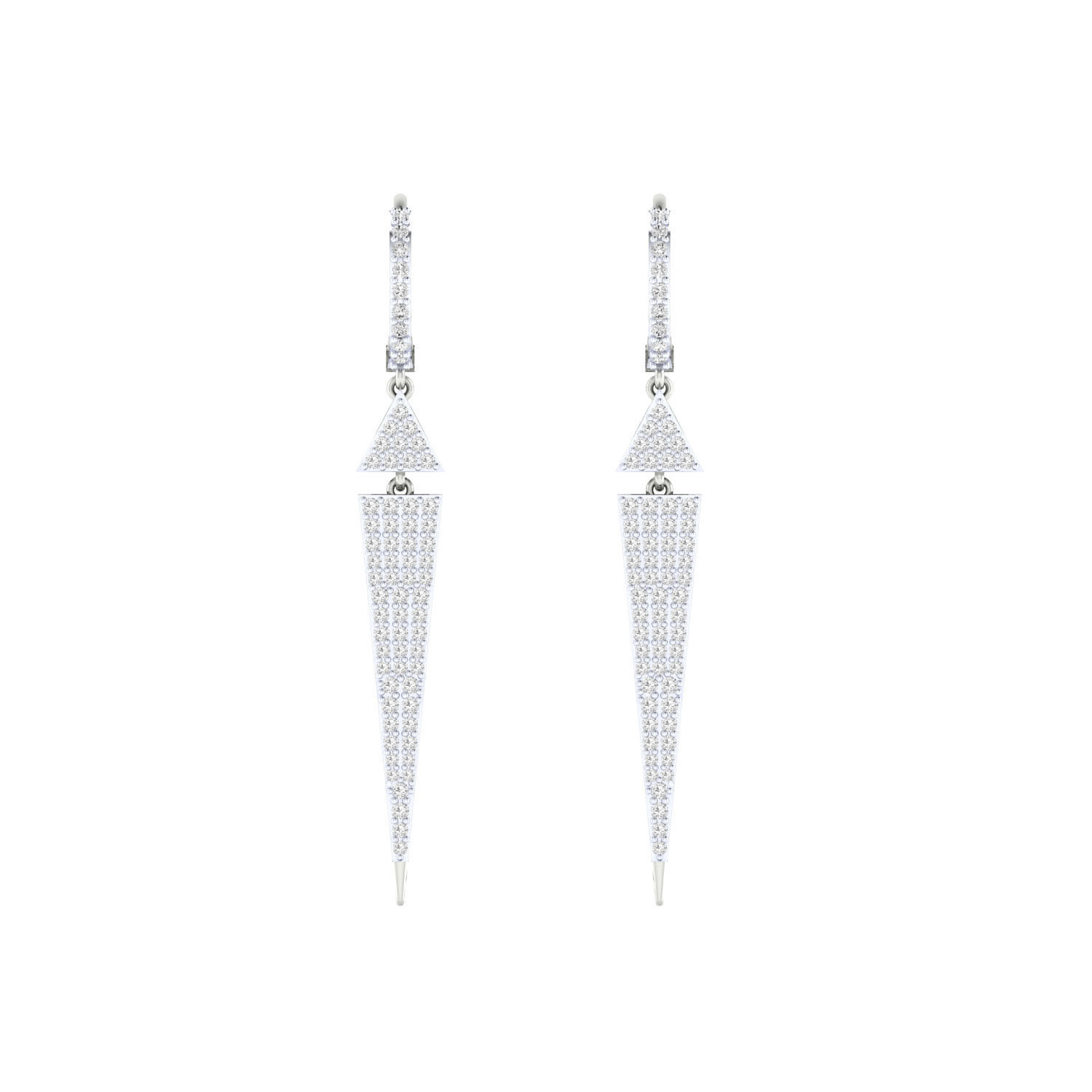Women Long Drop Earrings STL JCD OBJ FBX Renders Details 3D print model_11