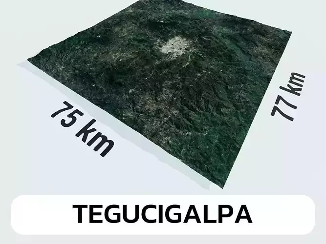 Tegucigalpa Honduras City Landscape 3D Model