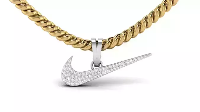 Nike Logo Pendant  3D print model