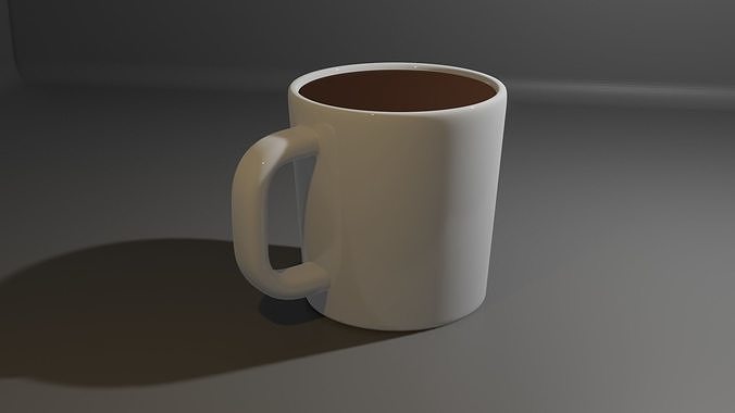Cup With Coffee 3D model Low-poly 3D model