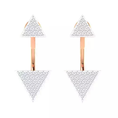 Women Long Drop Earrings STL JCD OBJ FBX Renders Details