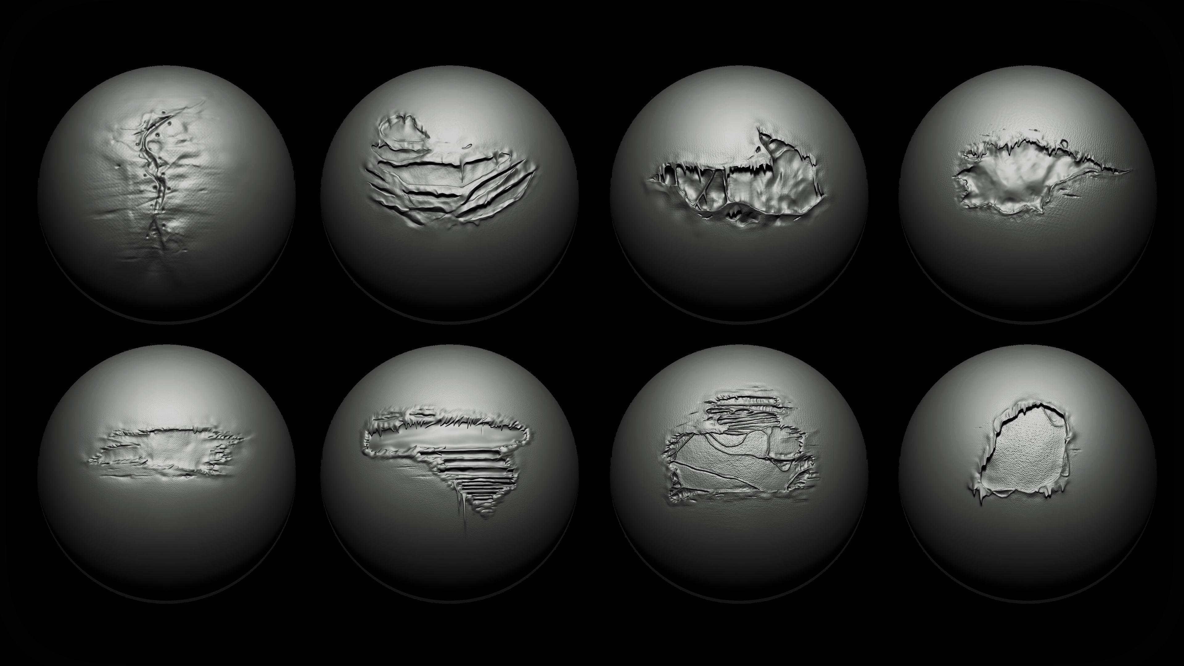 40 Cloth Damage Brush and Alphas Texture | CGTrader