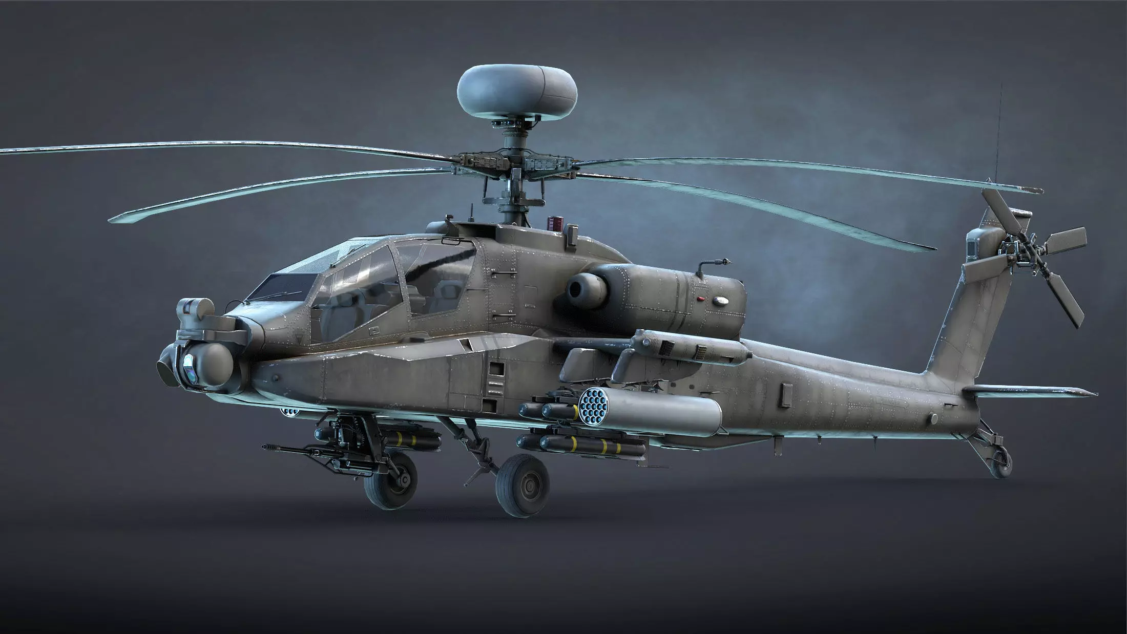 AH-64 Apache Low-poly 3D model_0
