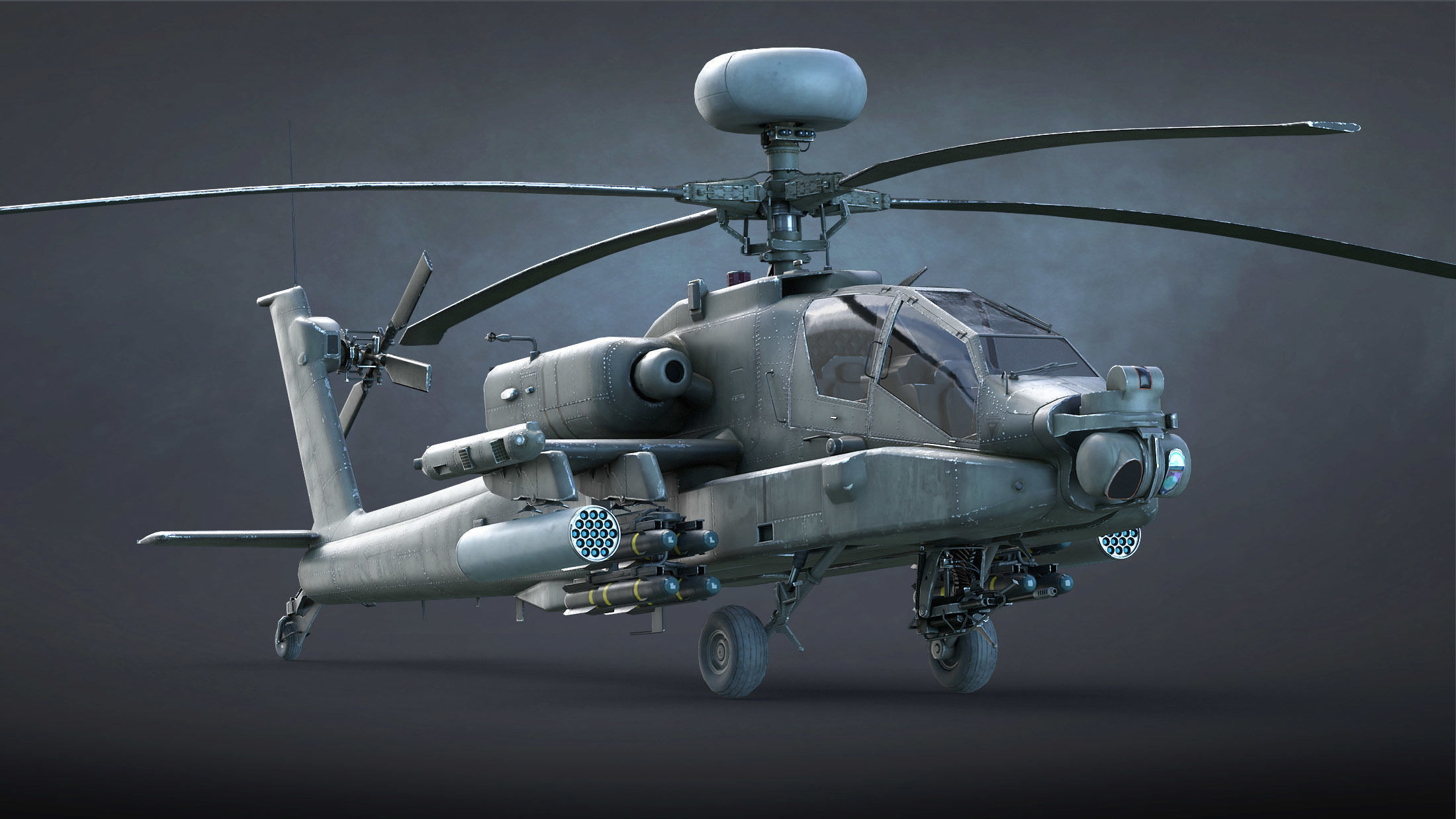 AH-64 Apache Low-poly 3D model_7