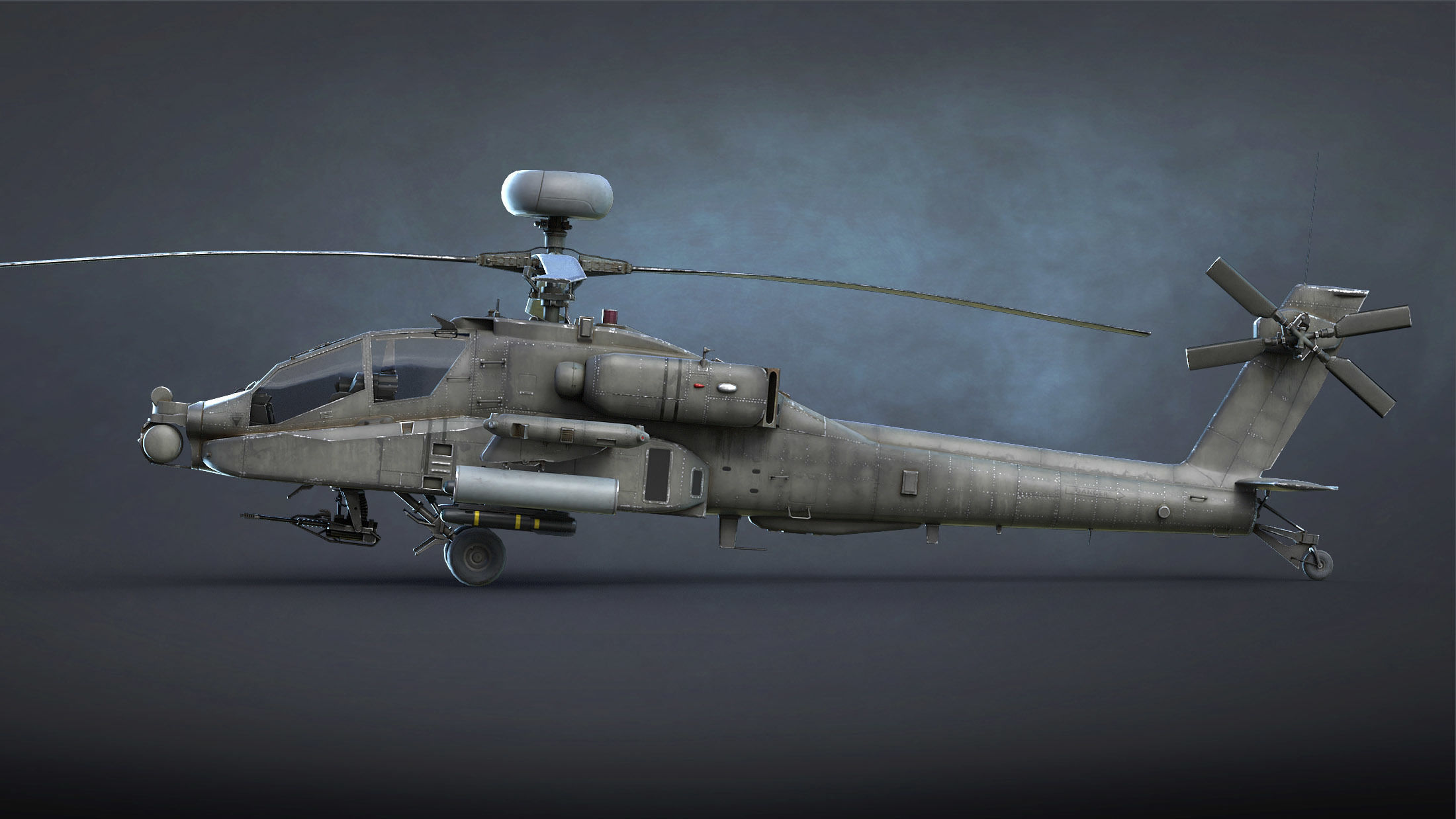 AH-64 Apache Low-poly 3D model_2