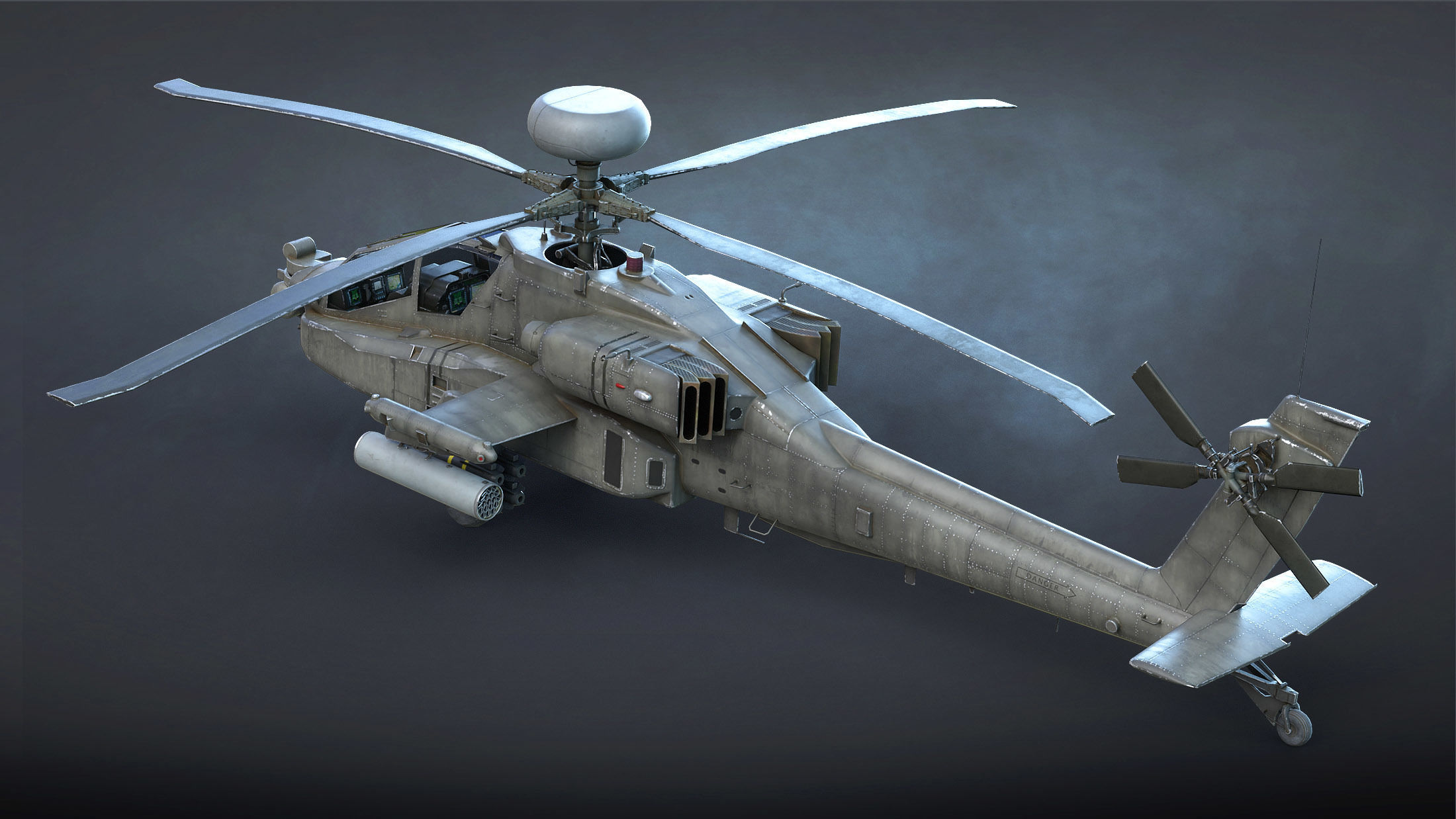 AH-64 Apache Low-poly 3D model_4